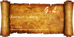 Gerecz Laura névjegykártya
